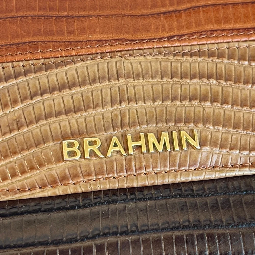 Brahmin Vintage Italian Leather Trifold Wallet